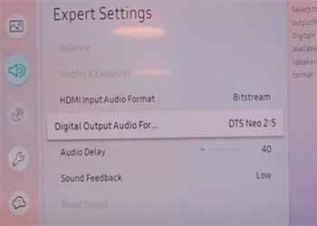 DTS NEO 2.5 setting