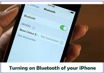 Turn on the Bluetooth